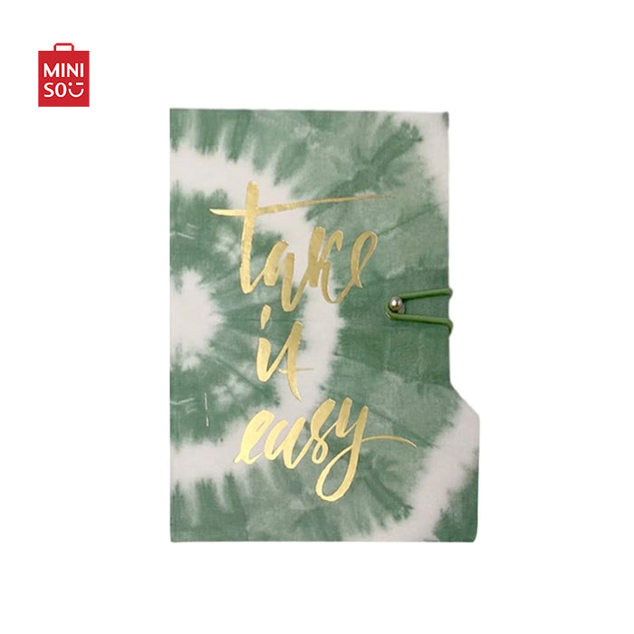 MINISO AU Color Explosion A6 Hardcover Book Green 68 Sheets with 1.0mm Pen