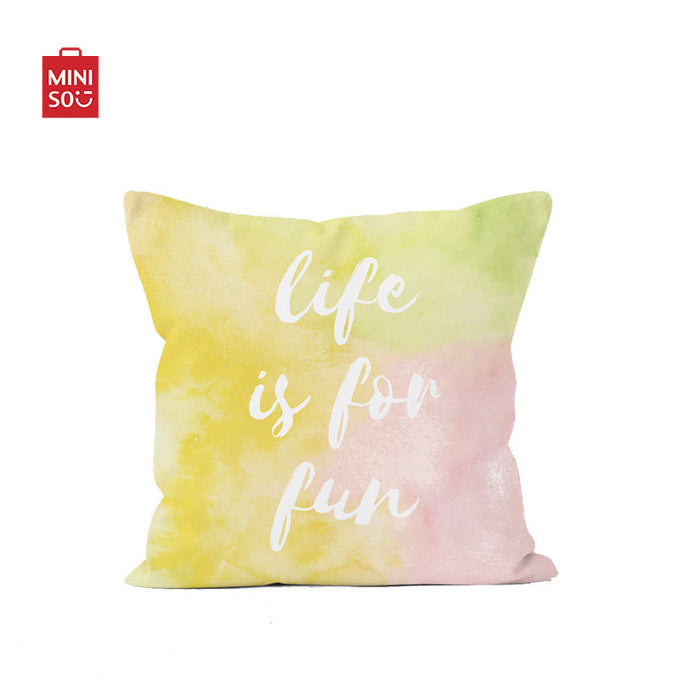 MINISO AU Color Explosion Yellow Double Faces Printing Pillow