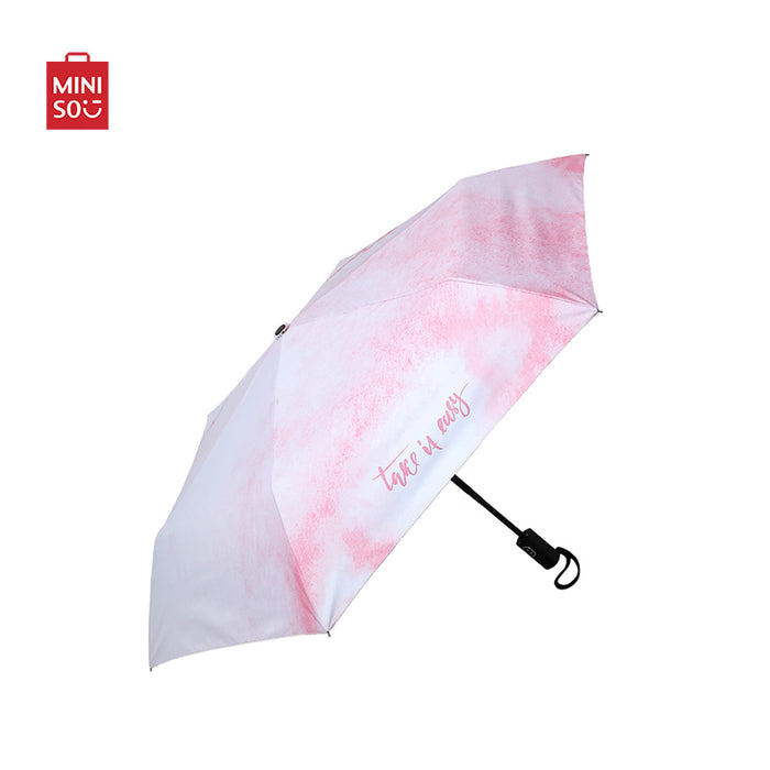MINISO AU Color Explosion Automatic Sun Umbrella Pink