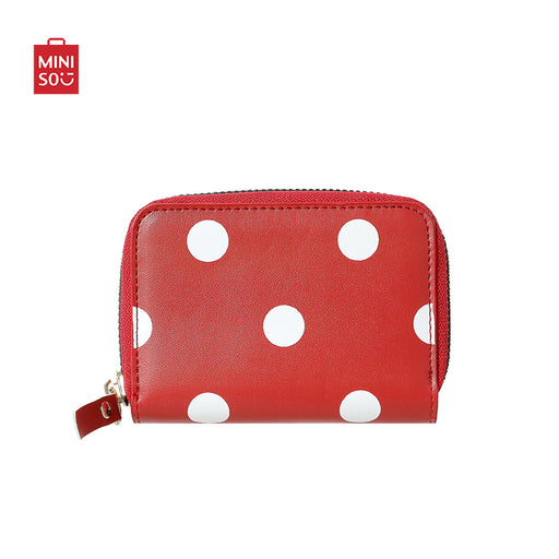 MINISO AU Large Capacity Dot Red Card Pouch