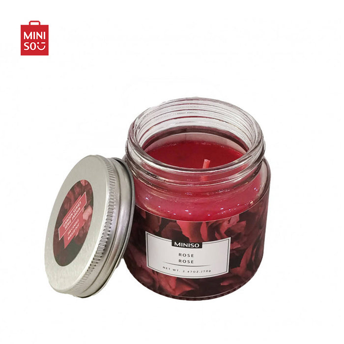 MINISO AU Garden Series Jar Candle Rose 70g