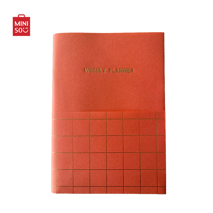 MINISO AU B5 Weekly Planner Book 48 Sheets Red