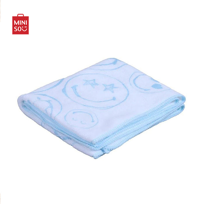 MINISO AU SmileyWorld Collection Fine Fiber Bath Towel Blue