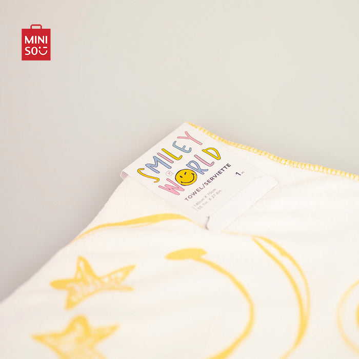 MINISO AU SmileyWorld Collection Fine Fiber Bath Towel Yellow