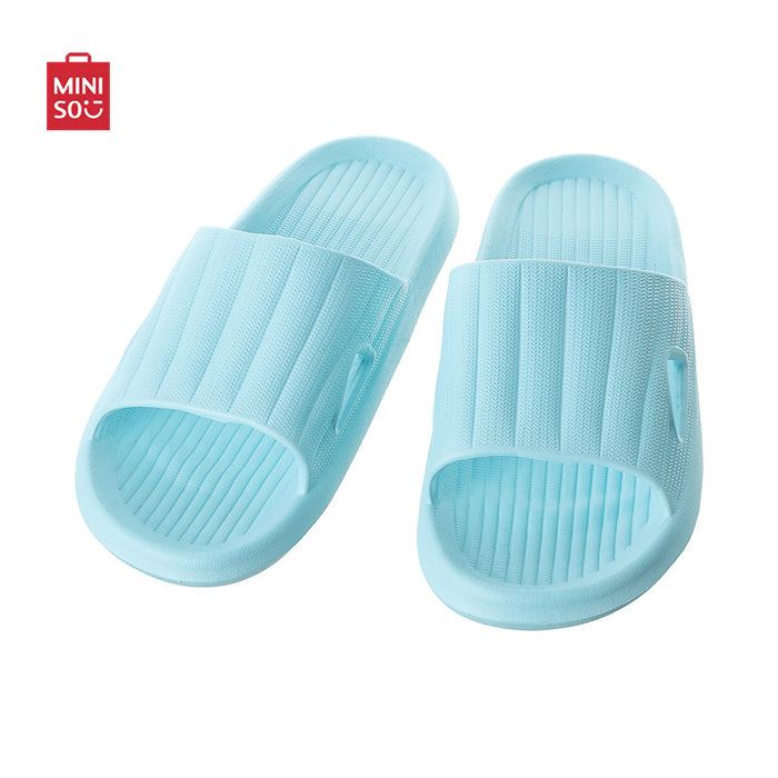 MINISO AU Convenient Lightweight Light Blue Bath Slippers (37-38)