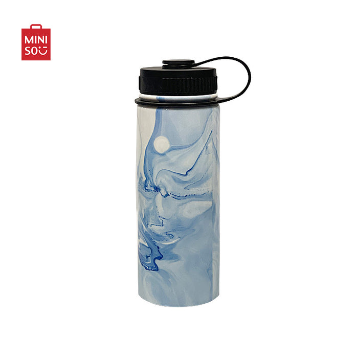 MINISO AU Blending Design Insulated Bottle with Handle Blue 500mL