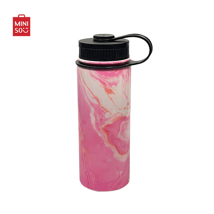 MINISO AU Blending Design Insulated Bottle with Handle Pink 500mL