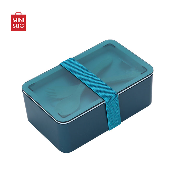 MINISO AU Blue Portable Bento Box with Compartments 1000ml
