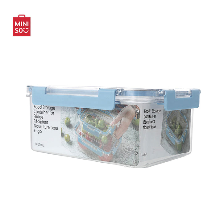 MINISO AU Food Storage Container for Fridge (1400mL)(Blue)