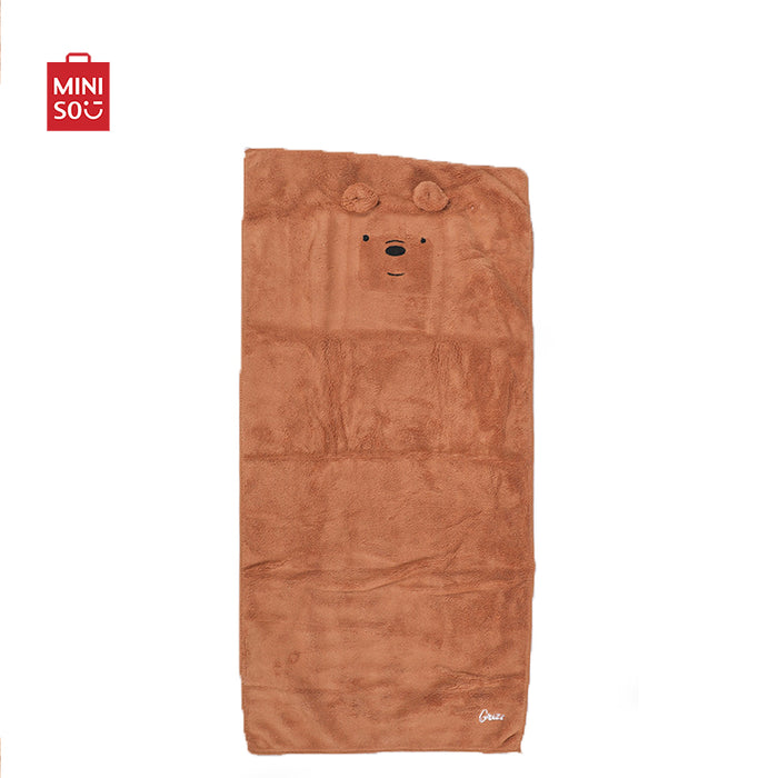 MINISO AU We Bare Bears 5.0 Collection Grizz Coral Fleece Towel