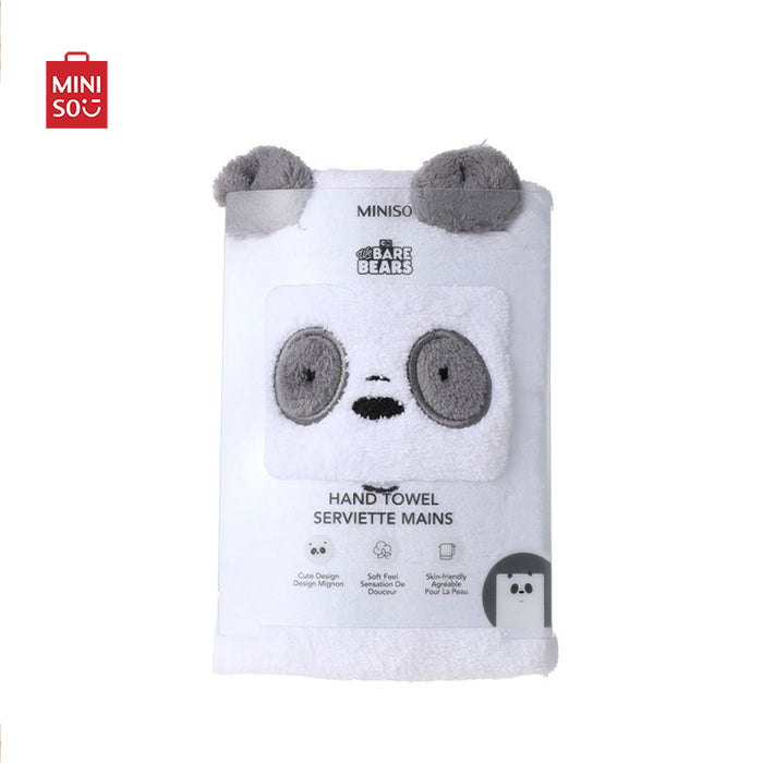 MINISO AU We Bare Bears 5.0 Collection Panda Coral Fleece Hand Towel