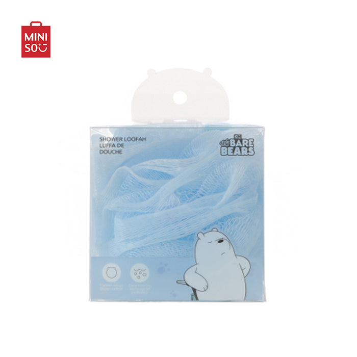 MINISO AU We Bare Bears Collection 5.0 Cartoon Shower Loofah(Ice Bear)