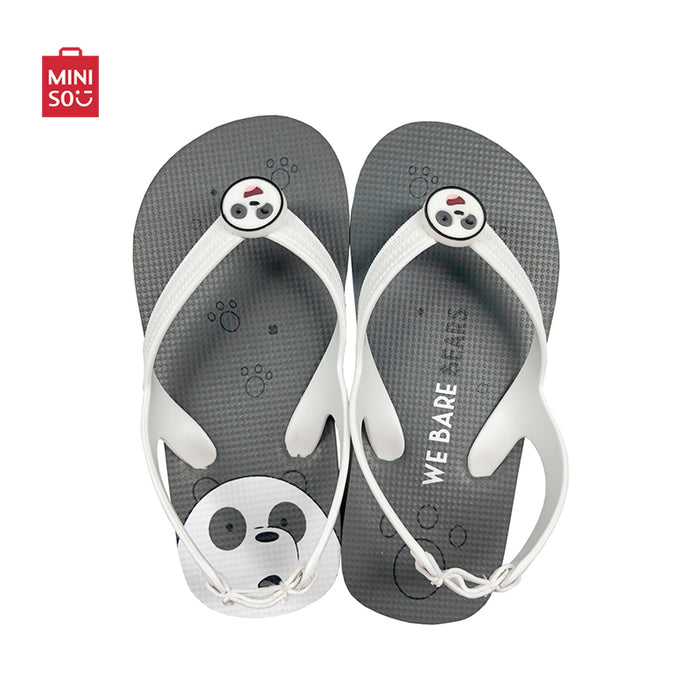 MINISO AU We Bare Bears Collection 5.0 Kids' Slippers (Panda,29-30)