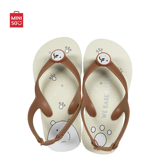 MINISO AU We Bare Bears Collection 5.0 Kids' Slippers (Ice Bear,29-30)