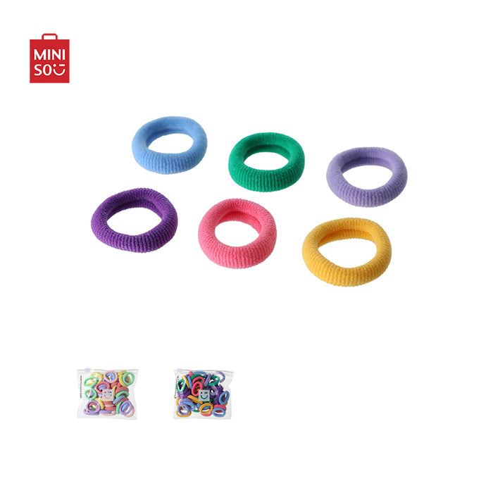 MINISO AU Solid Color Series Mini Hair Ties Random 50 Pcs