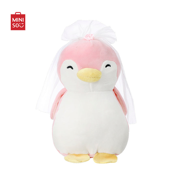 MINISO AU Mini Wedding Dress Female Sitting Penguin Plush Toy 21cm