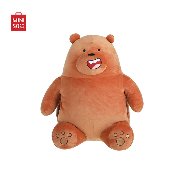 MINISO AU We Bare Bears Grizzly Cushion Stuffed Plush Toy for Gifts 45cm