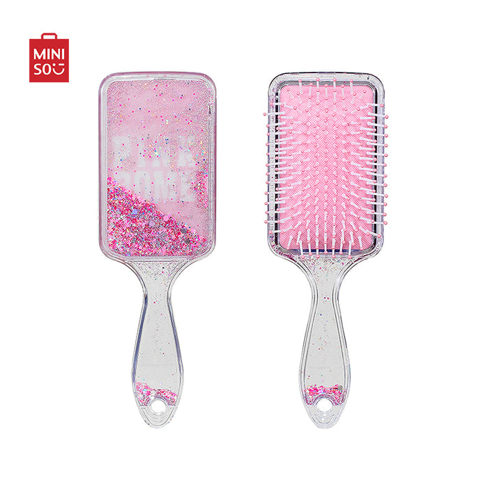 MINISO AU Pink Square Cushion Hair Brush