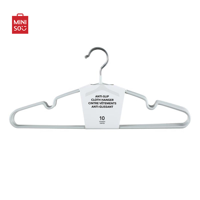 MINISO AU Simple Anti-slip Cloth Hanger 10 Counts Grey