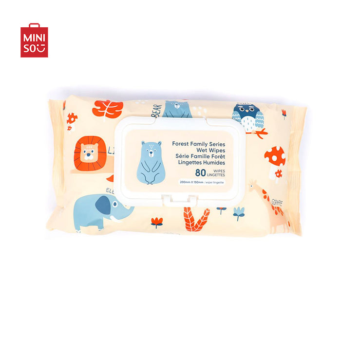 MINISO AU Forest Family Series Wet Wipes (80 Wipes)