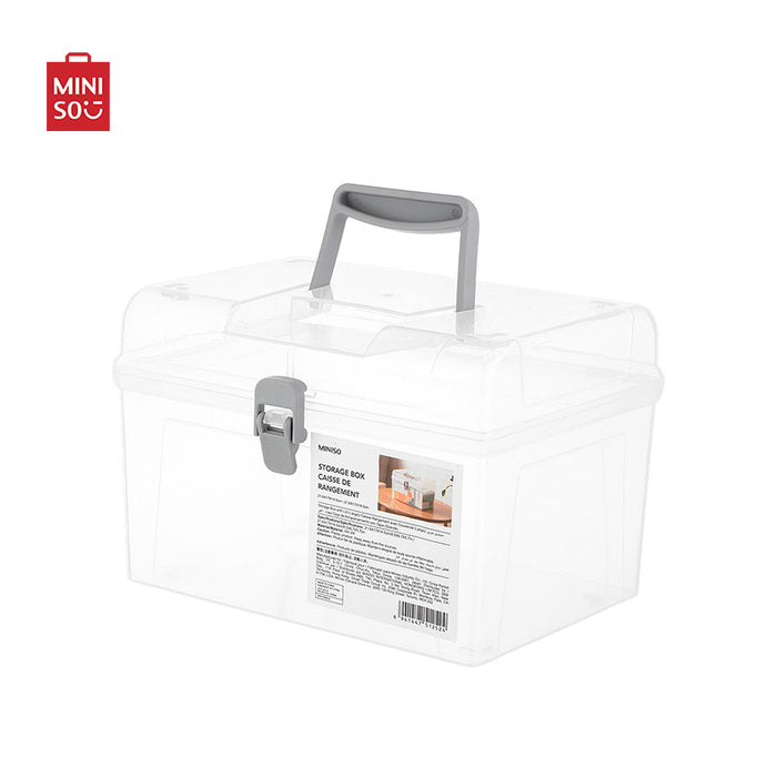 MINISO AU Large Transparent Storage Box with Lid Organizing Container