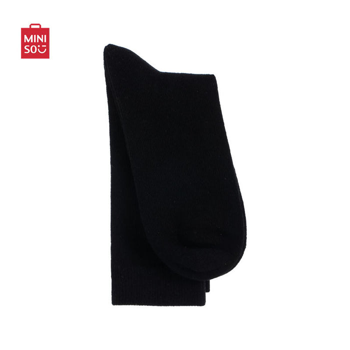 MINISO AU Classic Colors Series Men's Crew Socks (2 Pairs, Black)