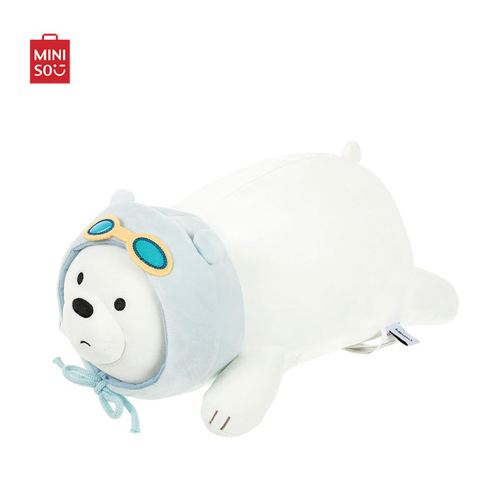 MINISO AU We Bare Bears Lying Plush Toy (Ice Bear) 38cm