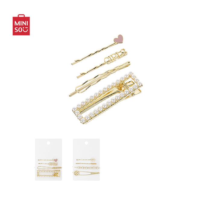 MINISO AU All-matching Series Combo Hair Clip 4pcs