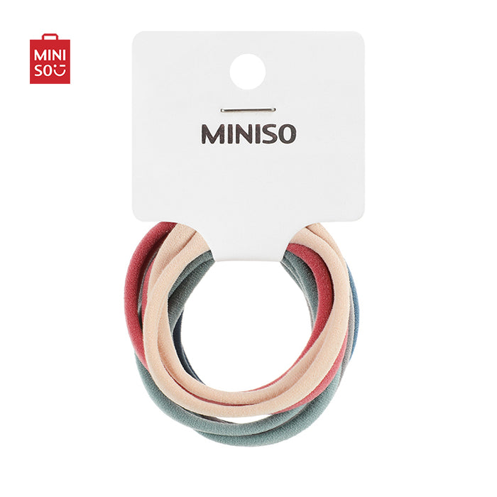 MINISO AU 10pcs Korean Style 0.55cm Rubber Band for Womens Girls Hair Braids(Random Color)