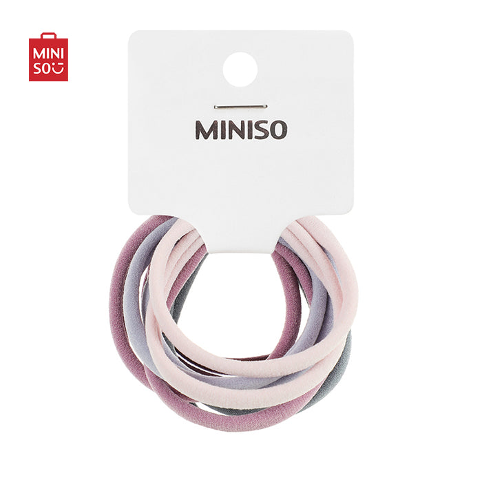 MINISO AU 10pcs Korean Style 0.55cm Rubber Band for Womens Girls Hair Braids(Random Color)