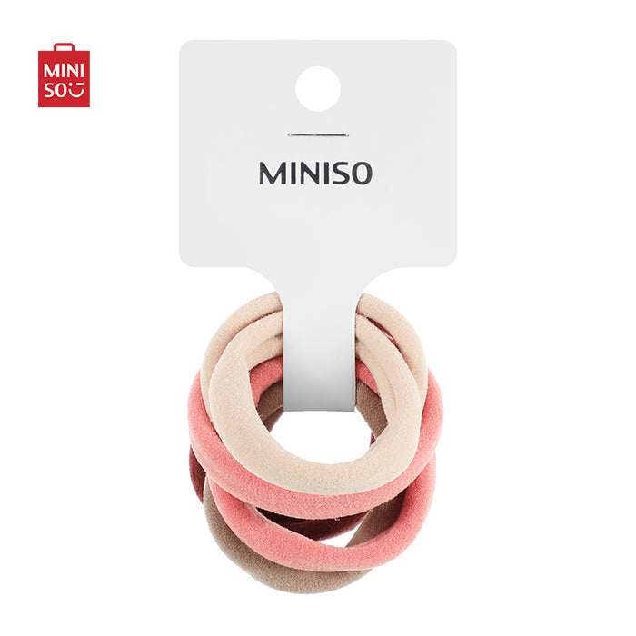 MINISO AU 8pcs Korean Style 1cm Rubber Hair Band for Womens Girls Hair Braids(Random Color)