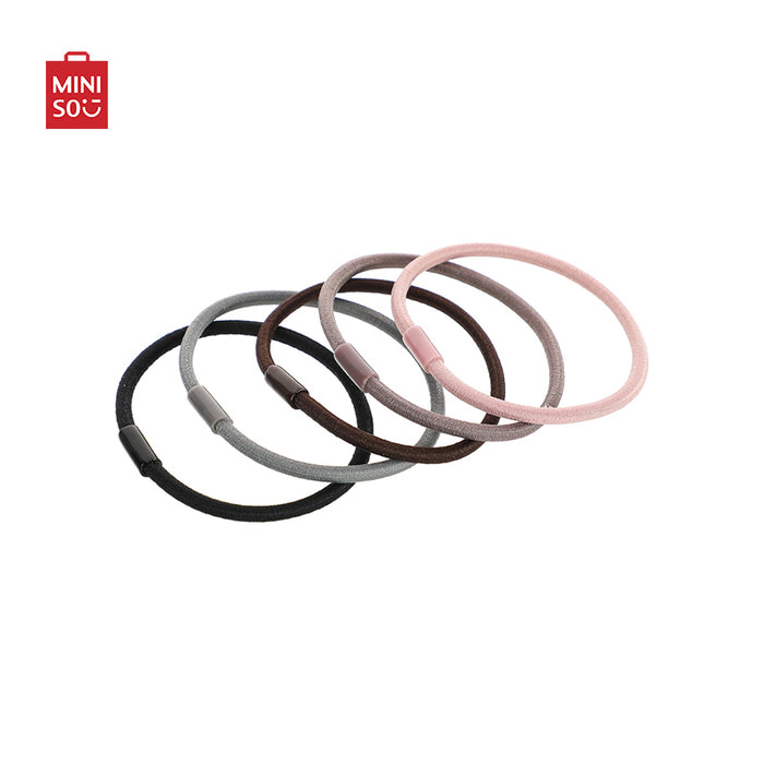 MINISO AU Ultra-Durable Tube Rubber Band 5Pcs(Colored)
