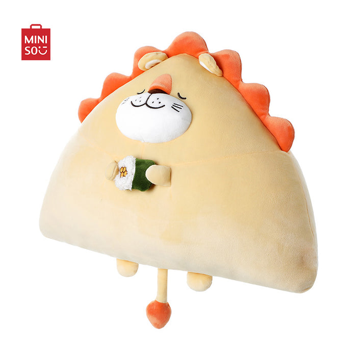 MINISO AU Sushi Triangle Pillow Cute Lion Cushion Stuffed Animal Plush Toy 44cm