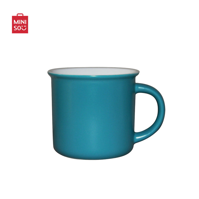 MINISO AU Clean Colored Glaze Ceramic Mug Blue 390mL
