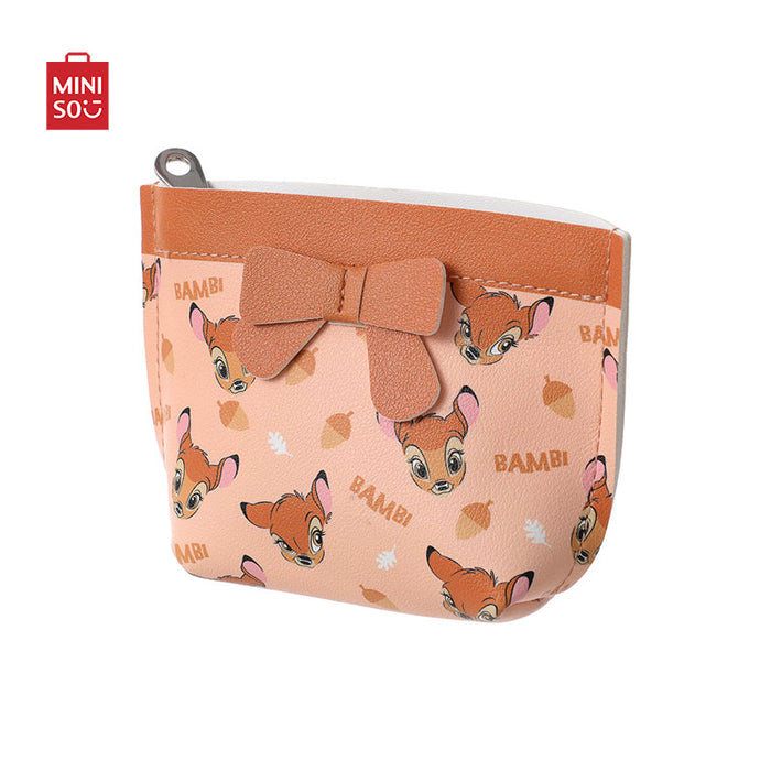 MINISO AU Disney Animals Collection Bambi Coin Purse Wallet Coin Bag Credit Cards Cash Holder Case For Men and Women