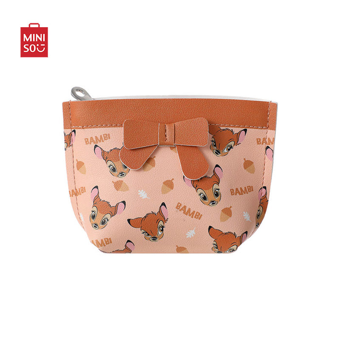 MINISO AU Disney Animals Collection Bambi Coin Purse Wallet Coin Bag Credit Cards Cash Holder Case For Men and Women