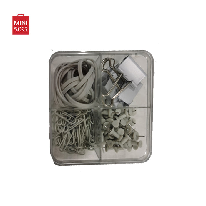 MINISO AU Grey Office Supplies Set with Push Pins