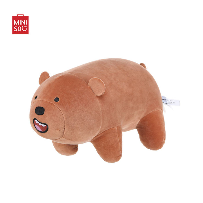 MINISO AU We Bare Bears Standing Doll Grizzly Plush Toy 38cm