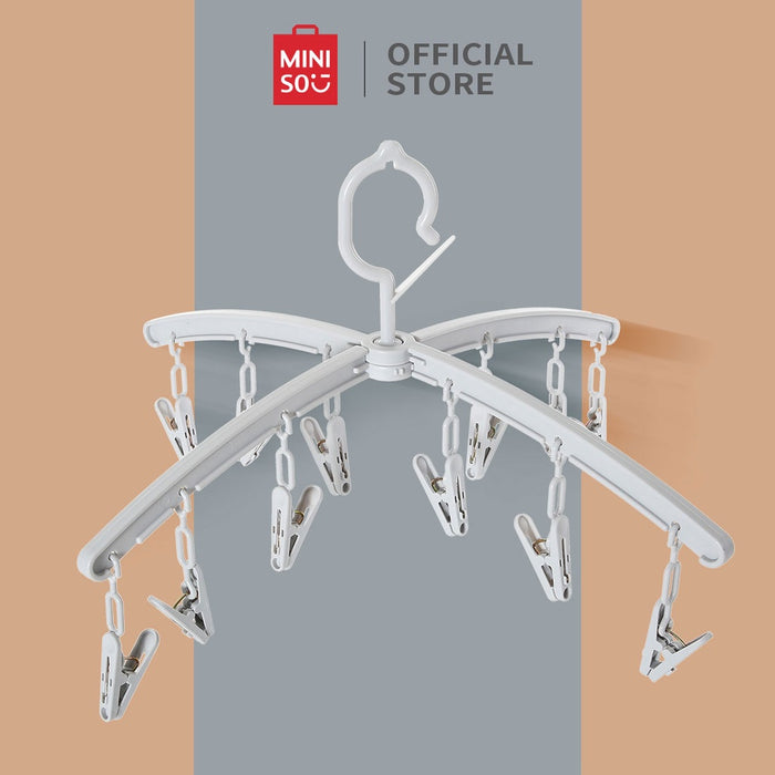 MINISO AU Grey Foldable Clothespin Hanger