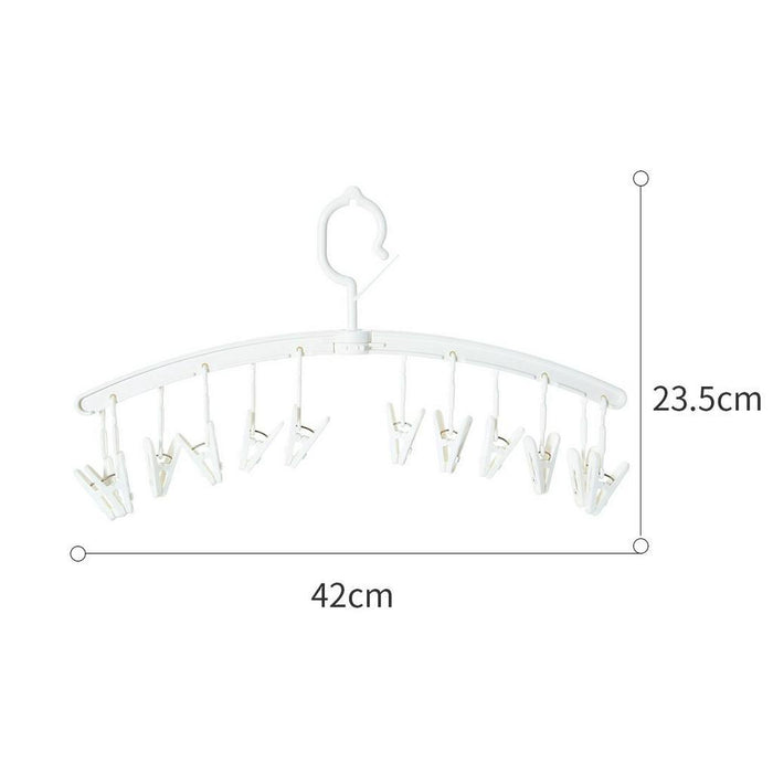 MINISO AU Foldable Hanging Drying Rack Clothespin Hanger (White)