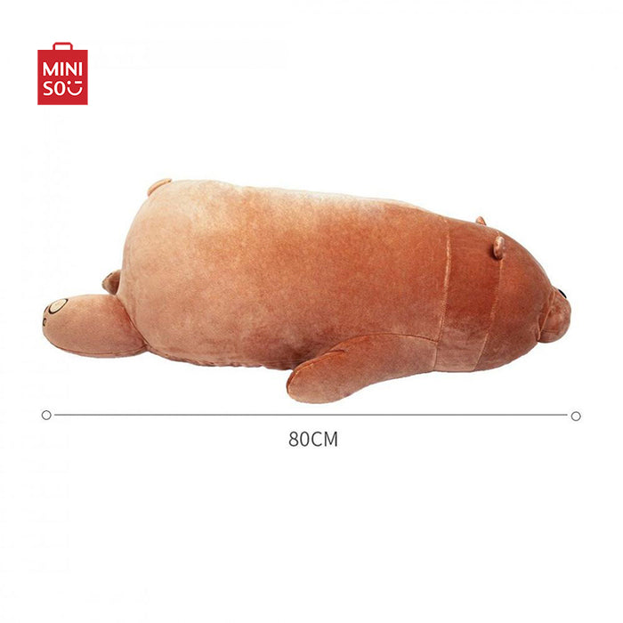 MINISO AU We Bare Bears 80cm Large Lying Plush Toy (Grizz)