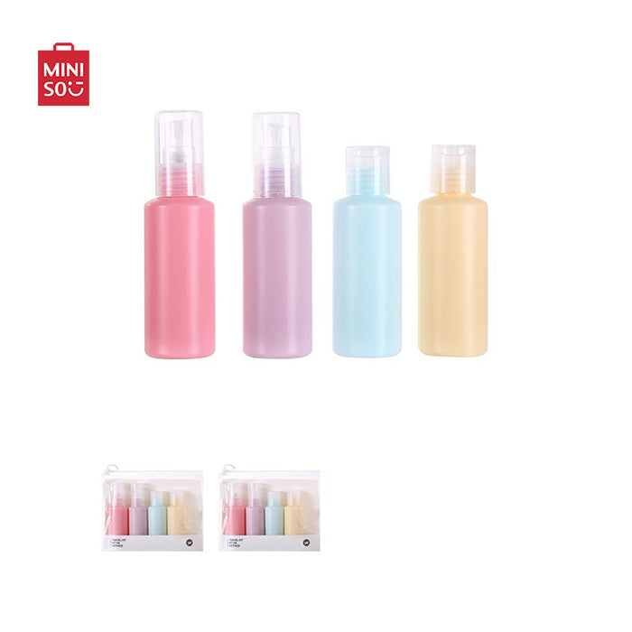 MINIGO Multicolour Travel Bottle Kit Set of 5 Makeup Bag Accessories for Liquids Carry