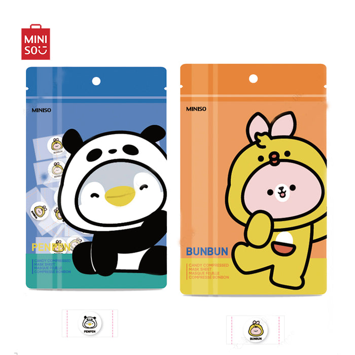 MINISO AU MINI FAMILY Animal Cosplay Day Charcoal Compressed Mask Sheet 30 Pcs