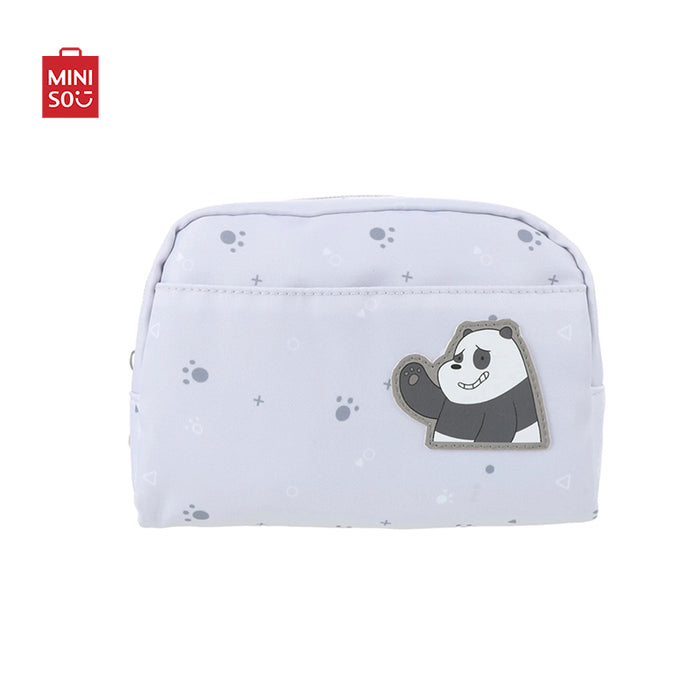 MINISO AU We Bare Bears Collection Rectangle Cosmetic Bag Gray