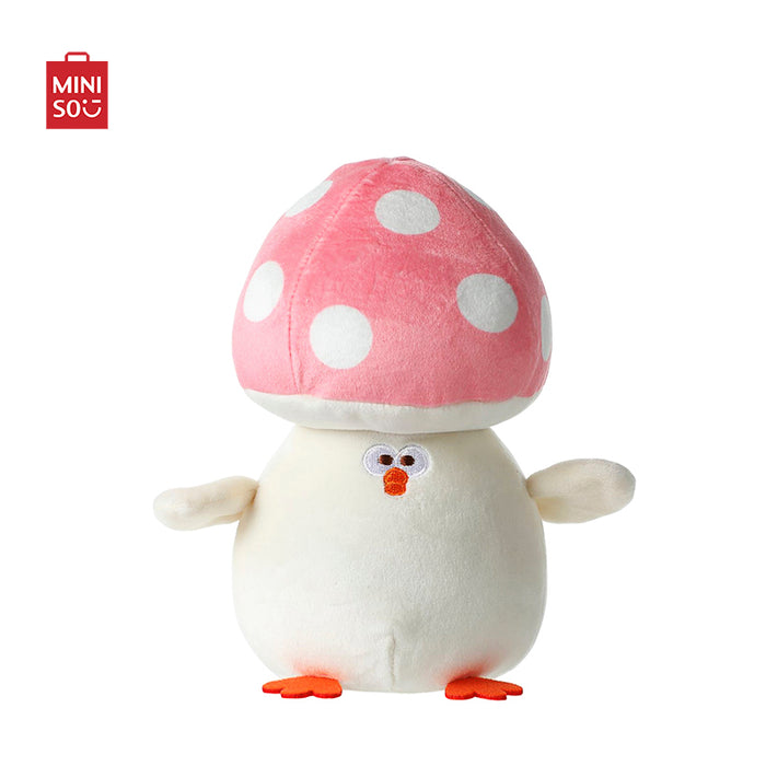 MINISO AU 7inch Mushroom Chick Plush Toy(Pink Mushroom Cap)
