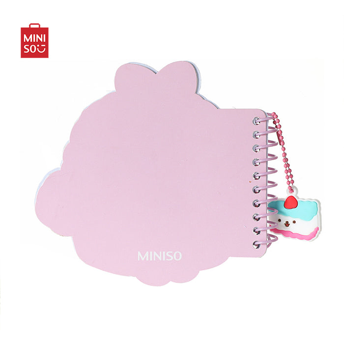 MINISO AU Mini Family Sweetheart Bunny Series Wire-bound Book with Gel Pen & Pendant Pink