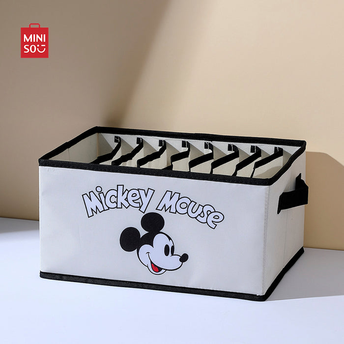 MINISO AU Mickey Mouse Collection Clothes Organizer with 9 Compartments Mickey