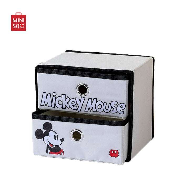 MINISO AU Mickey Mouse Collection Storage Organizer with 2 Drawers Mickey
