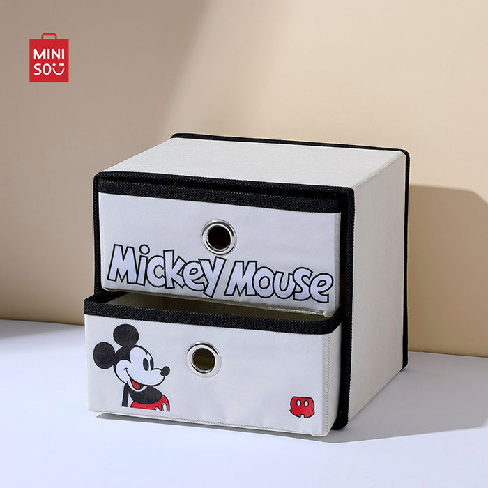 MINISO AU Mickey Mouse Collection Storage Organizer with 2 Drawers Mickey