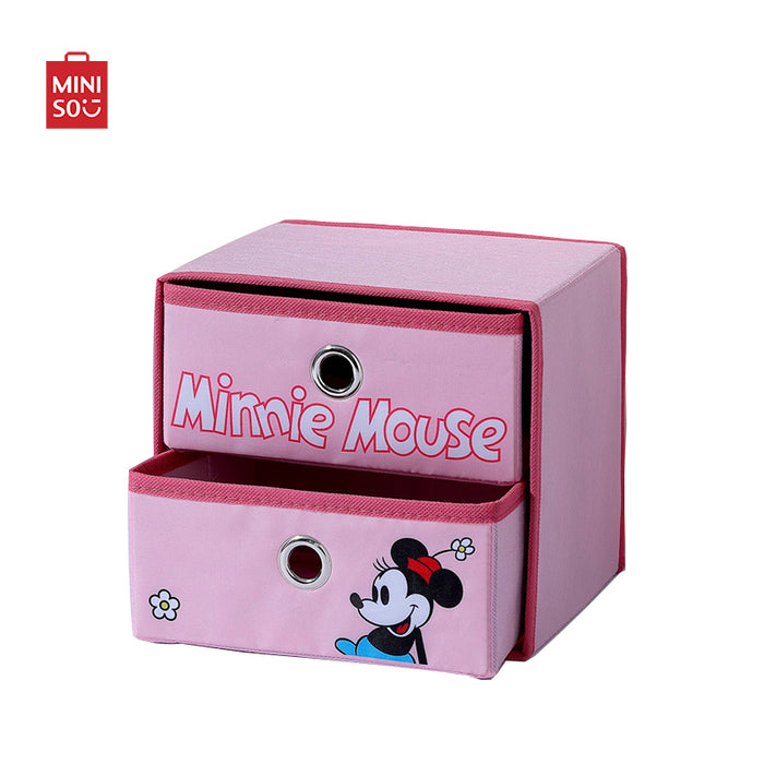 MINISO AU Mickey Mouse Collection Storage Organizer with 2 Drawers Minnie